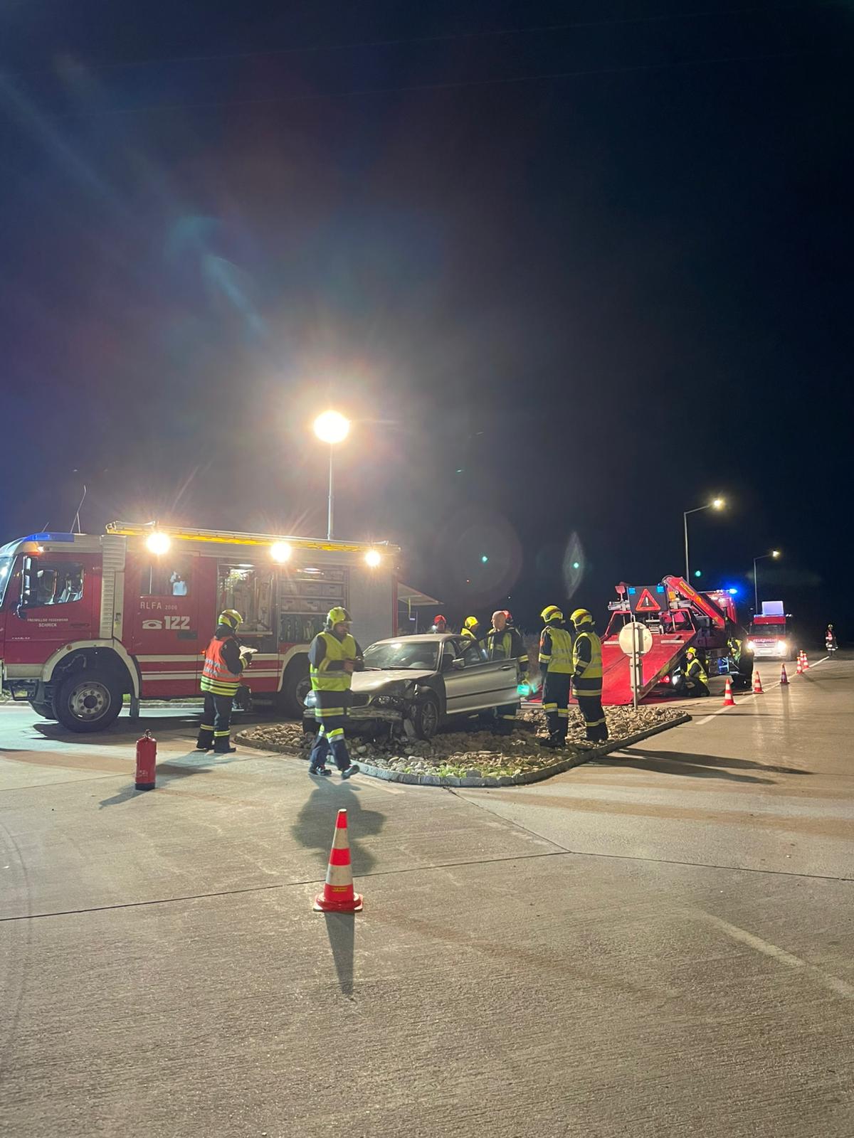 Verkehrsunfall Tankstelle Schrick (T1)